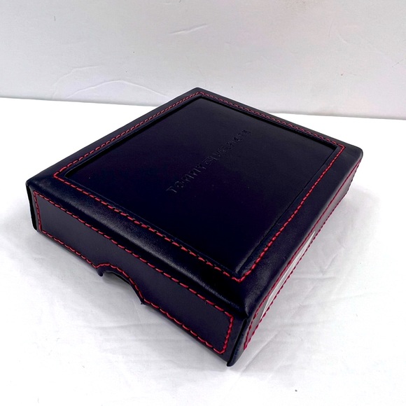 ⭐️TOMMY HILFIGER💯 MENS WALLET DOUBLE FOLD, DARK BROWN, GENUINE LEATHER - Picture 12 of 13